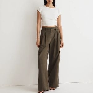 Madewell Capers The Harlow (Re)generative Chino Wide Leg Cargo Pants  12